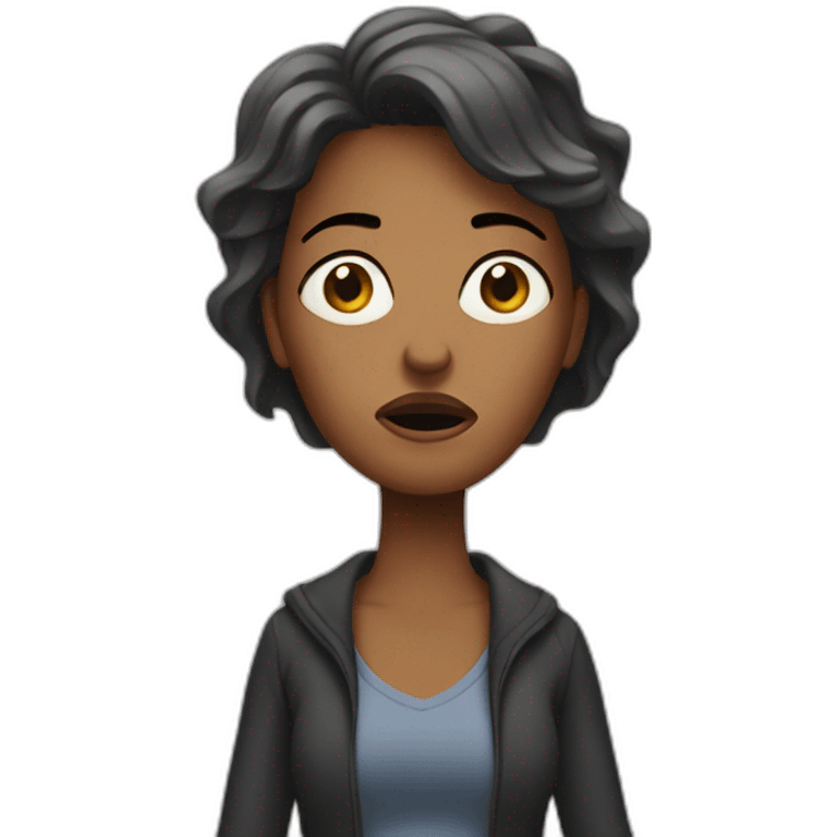 A frustrated woman in new york city emoji