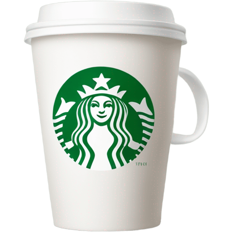 White Starbucks cup for tea  emoji