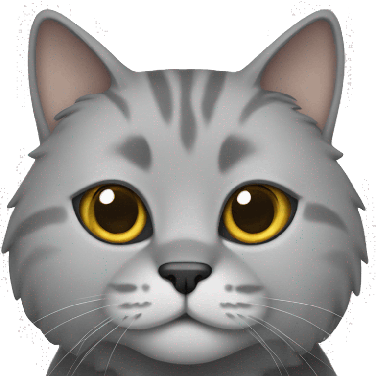 Grey Scottish cat  emoji