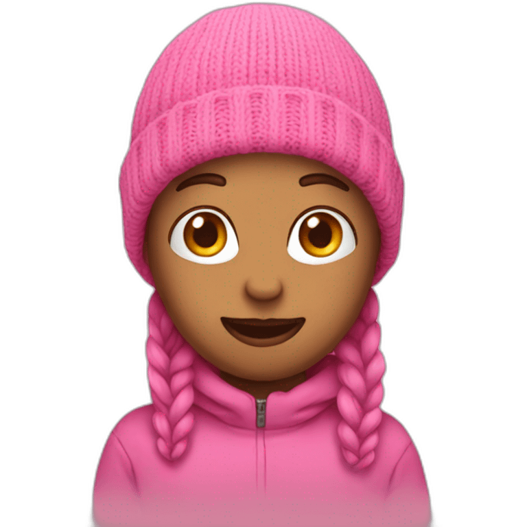 Only a pink beanie emoji