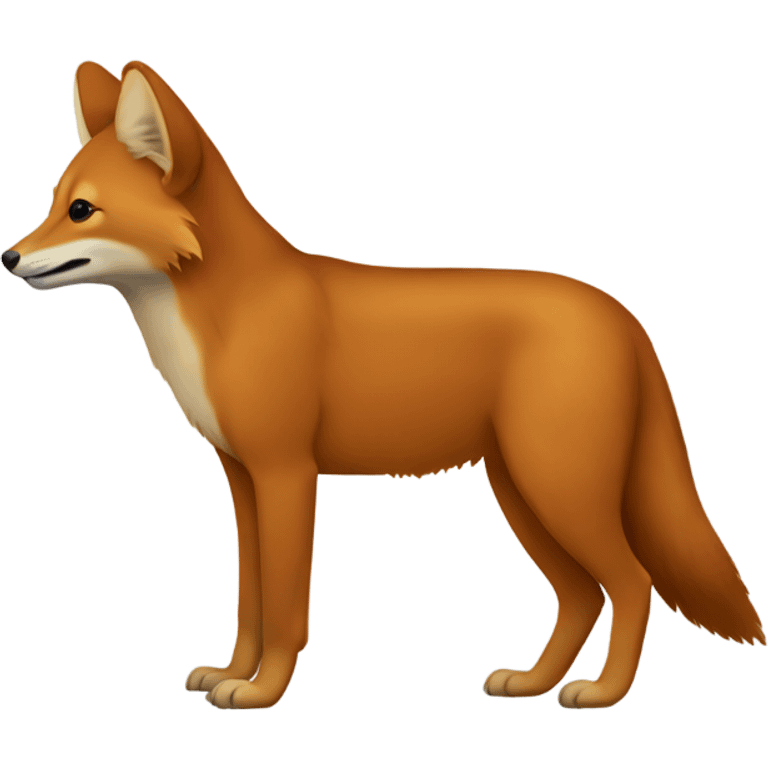 Dhole full body side view emoji