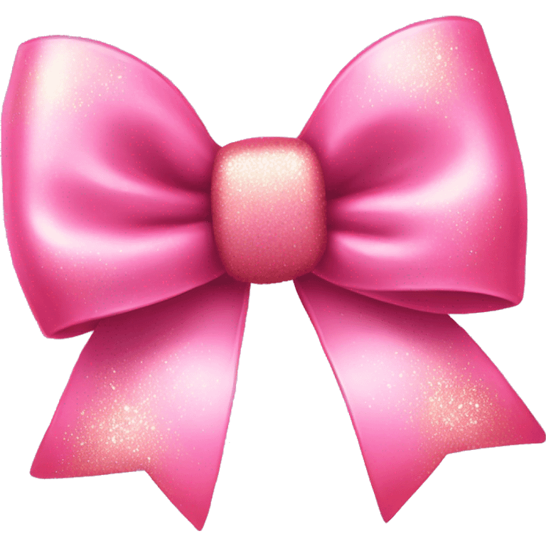 Pink glittery bow emoji