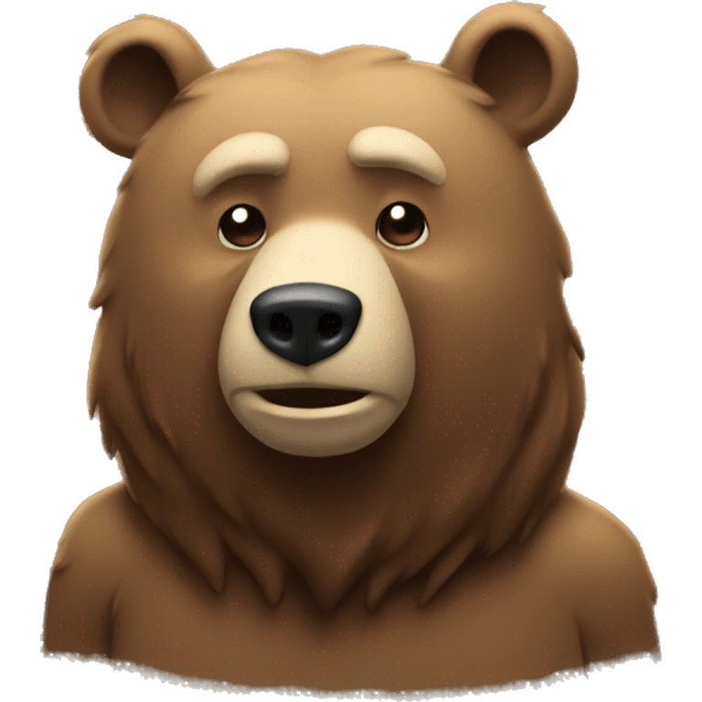 old bear back at barn emoji