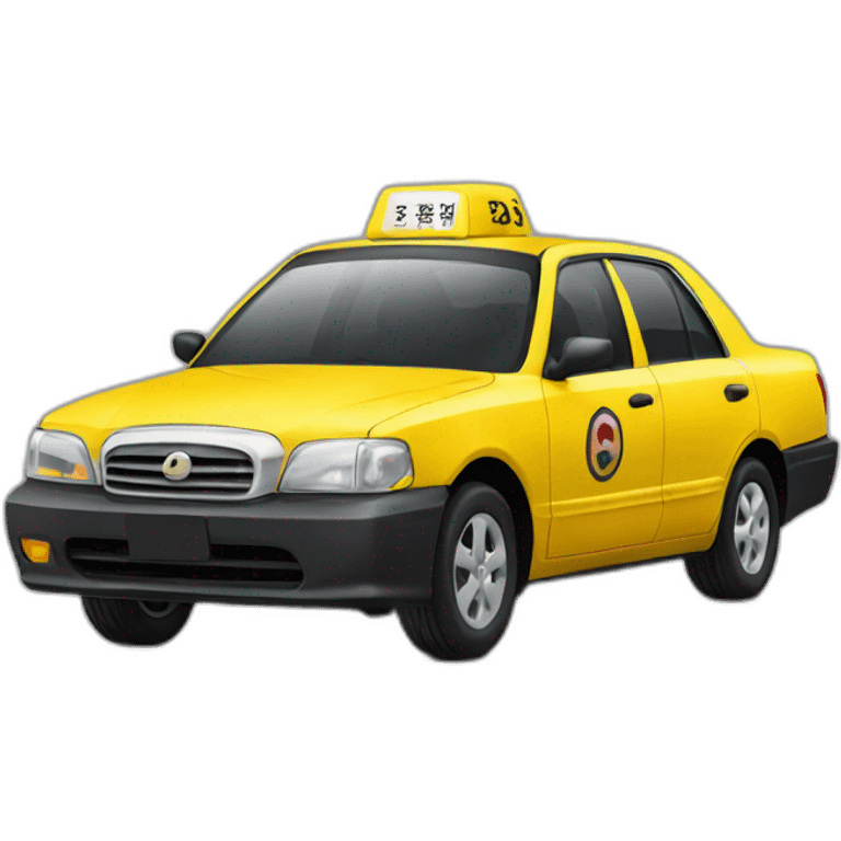 Japanese yellow sedan taxi  emoji