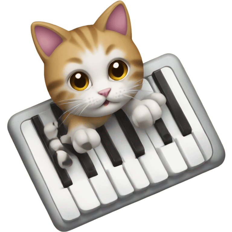 click clack cat on keyboard emoji