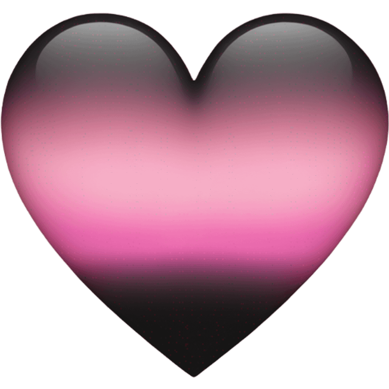 Pink fading into black heart emoji