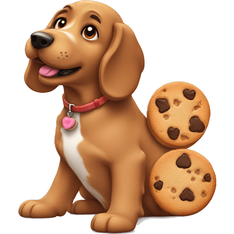 Dog with cookies  emoji