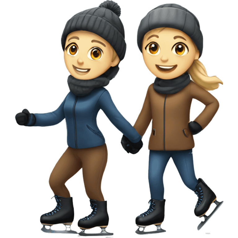 ice skating with my partner emoji