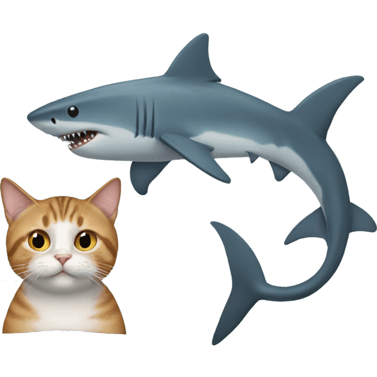 Shark with a cat  emoji