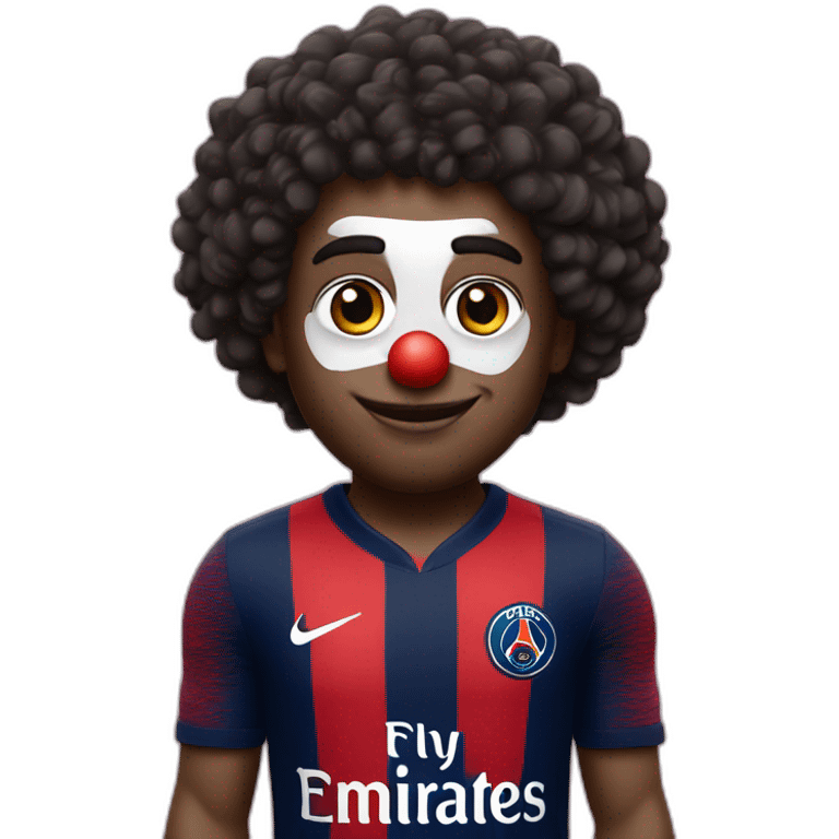 Un clown avec le maillot du PSG emoji