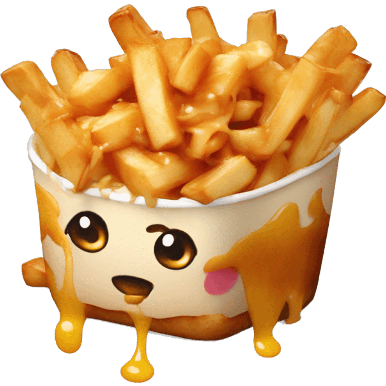 Poutine qui mange une poutine emoji