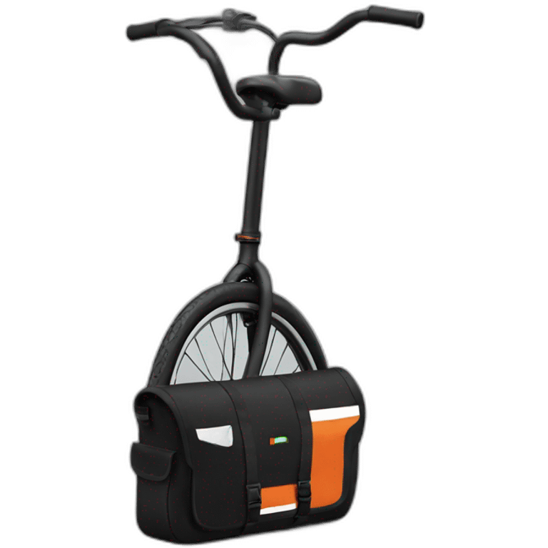 Netherlands bike black bag near emoji