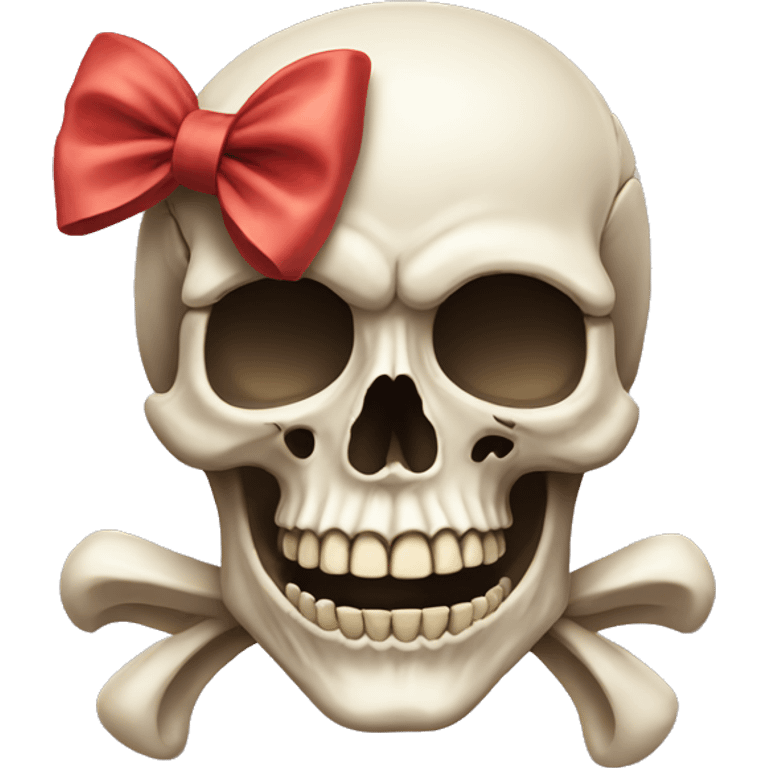 Skull with bow emoji