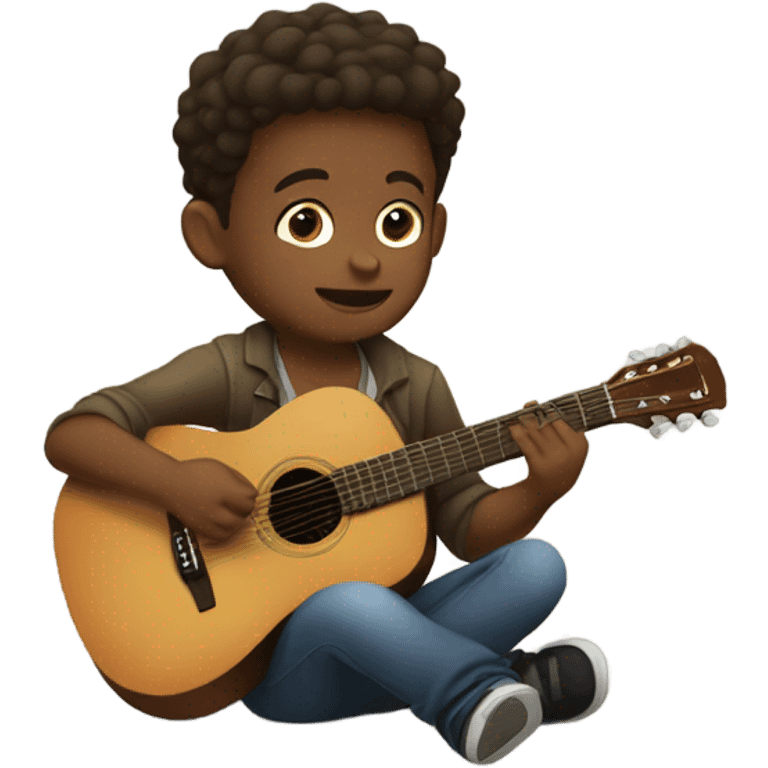 Boy playing guitar  emoji