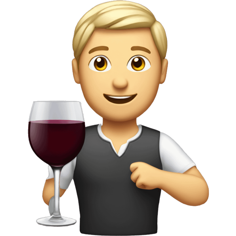 Glass of Cabernet Sauvignon with bottle emoji