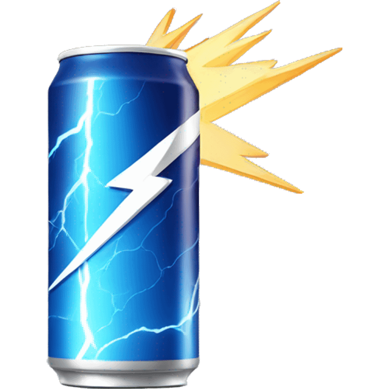 energy drink with lightning emoji