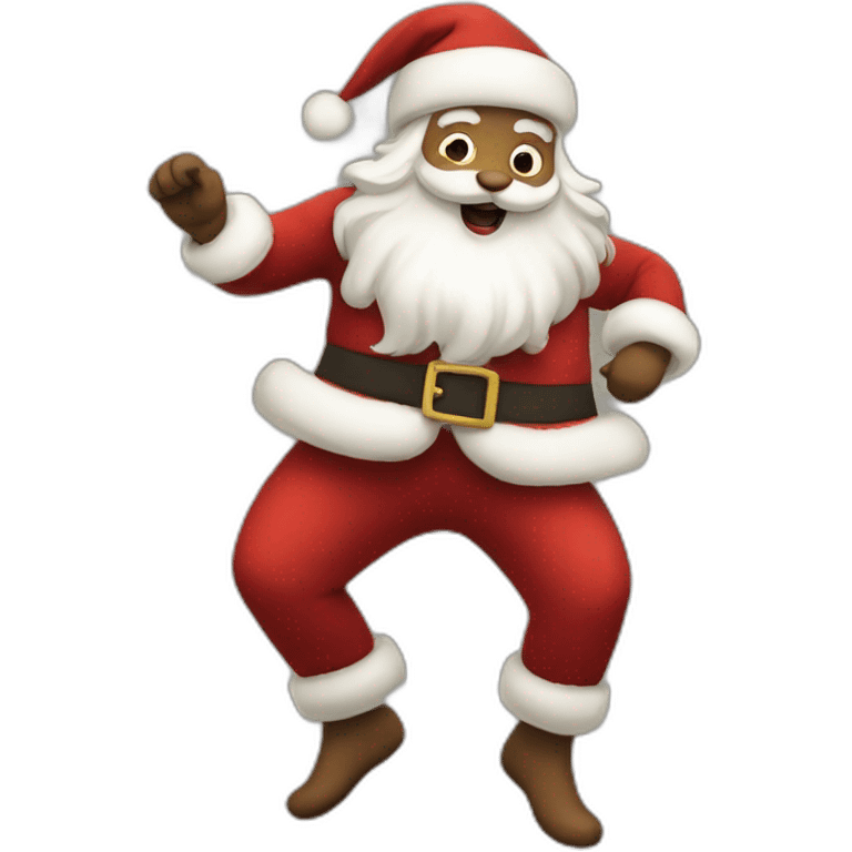 dancing white skin santa emoji