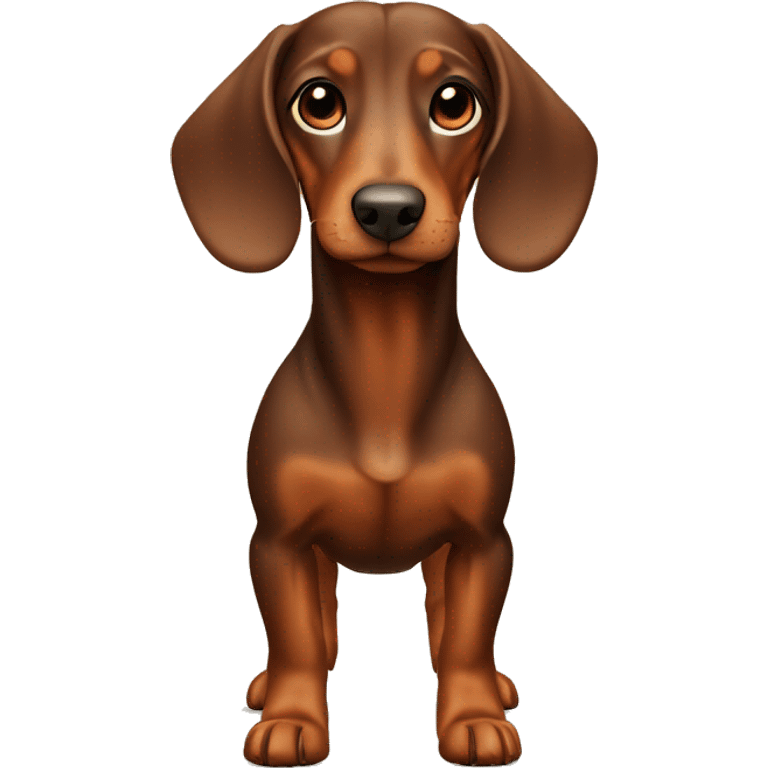 brown daschund full body emoji