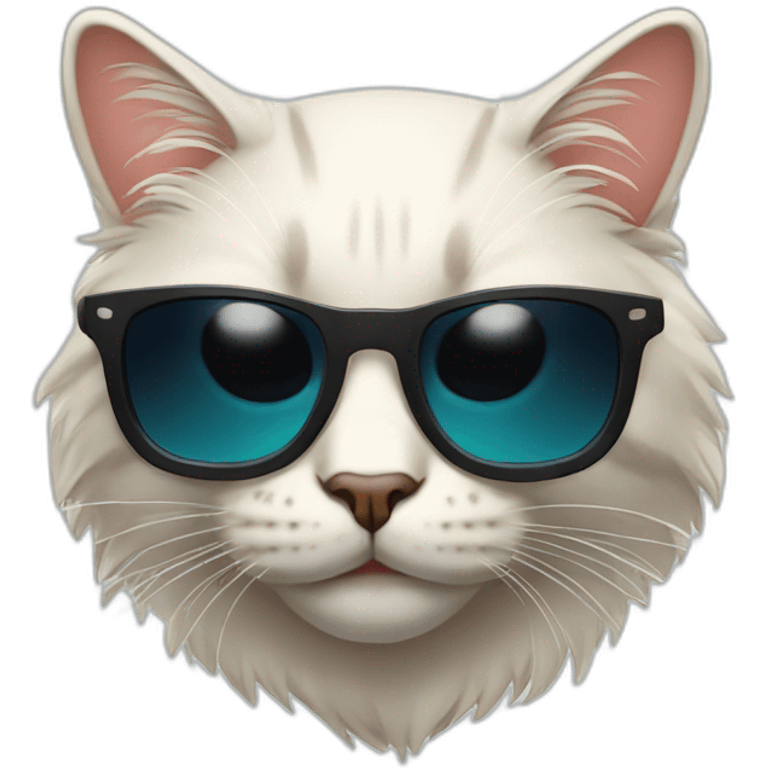 a cat with sun glasses stylish emoji