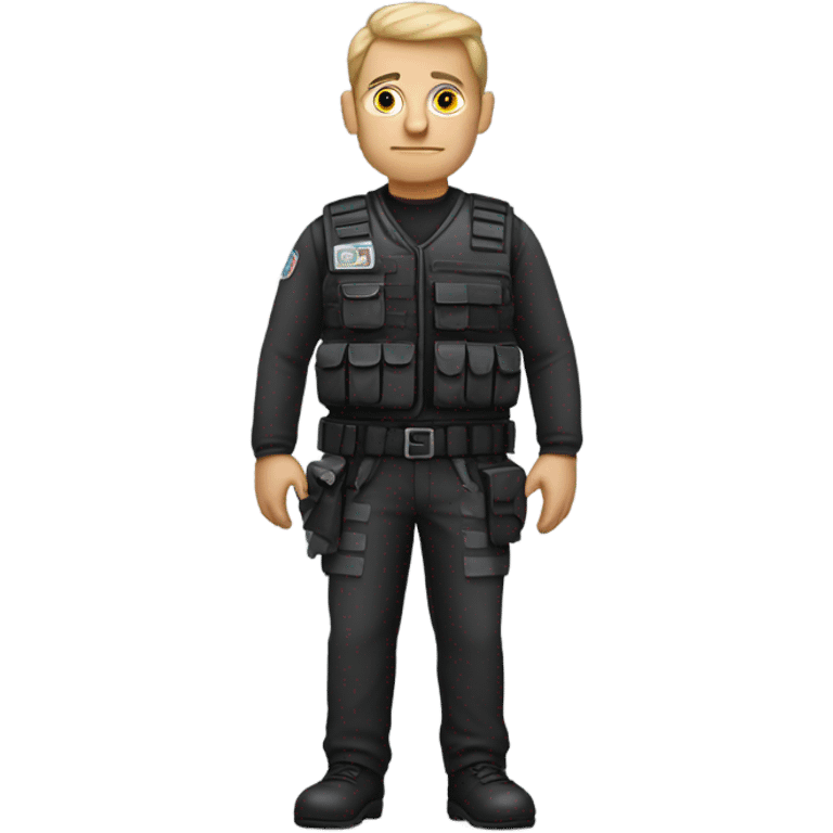 man standing full body with stab vest  emoji