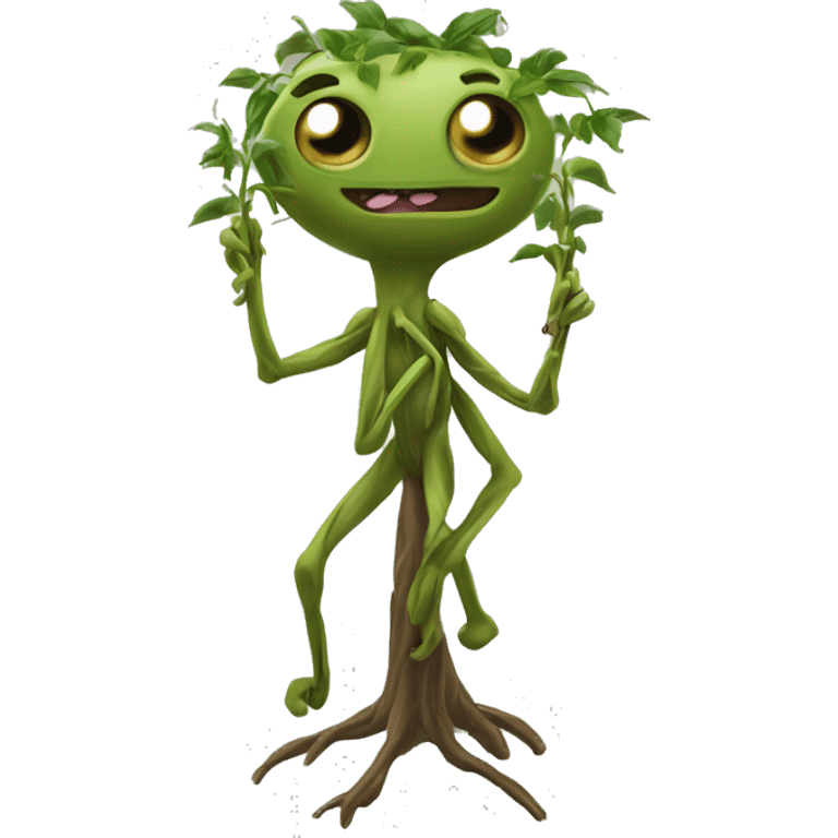 bowtruckle: Small, tree-guardian creatures resembling sticks with eyes, known for their attachment to particular trees and wood. emoji