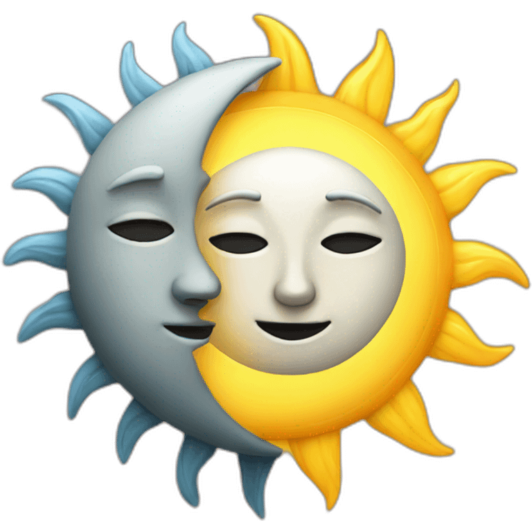 Sun and moon emoji