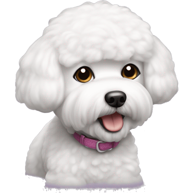 The Bichon frise dog emoji