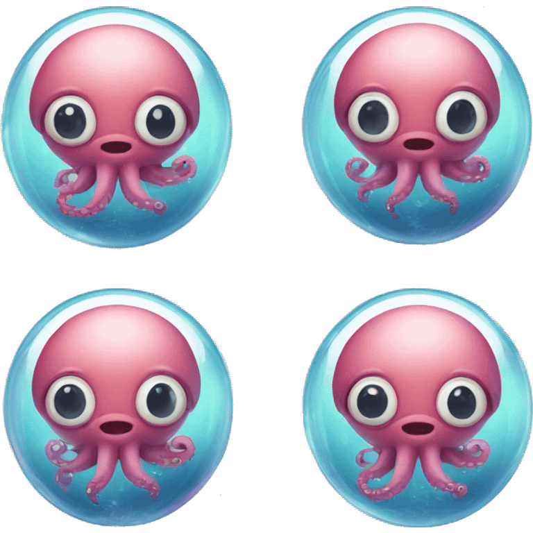 Cute octopus surgeon on a crystal ball emoji