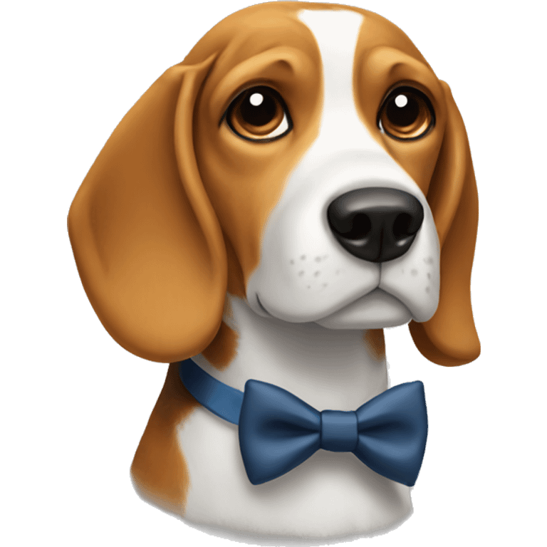 beagle with a bowtie  emoji