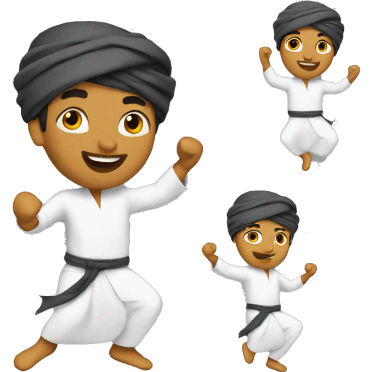 Arab with turban dancing emoji