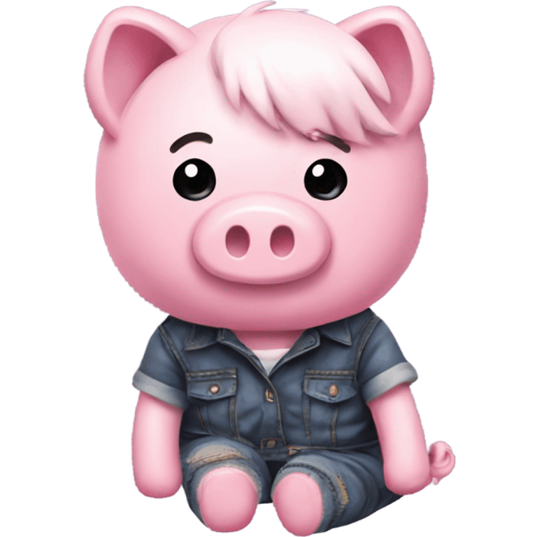 a aesthetic girly piggy bank emo emoji