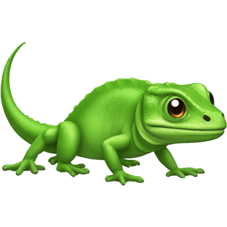 Small green smooth lizard emoji