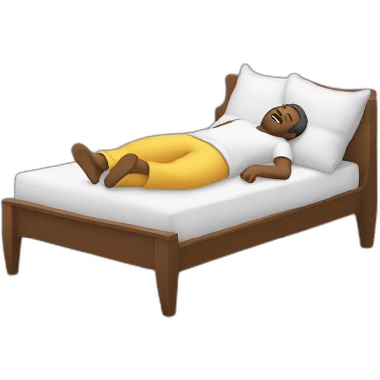 Man sleeping on bed emoji