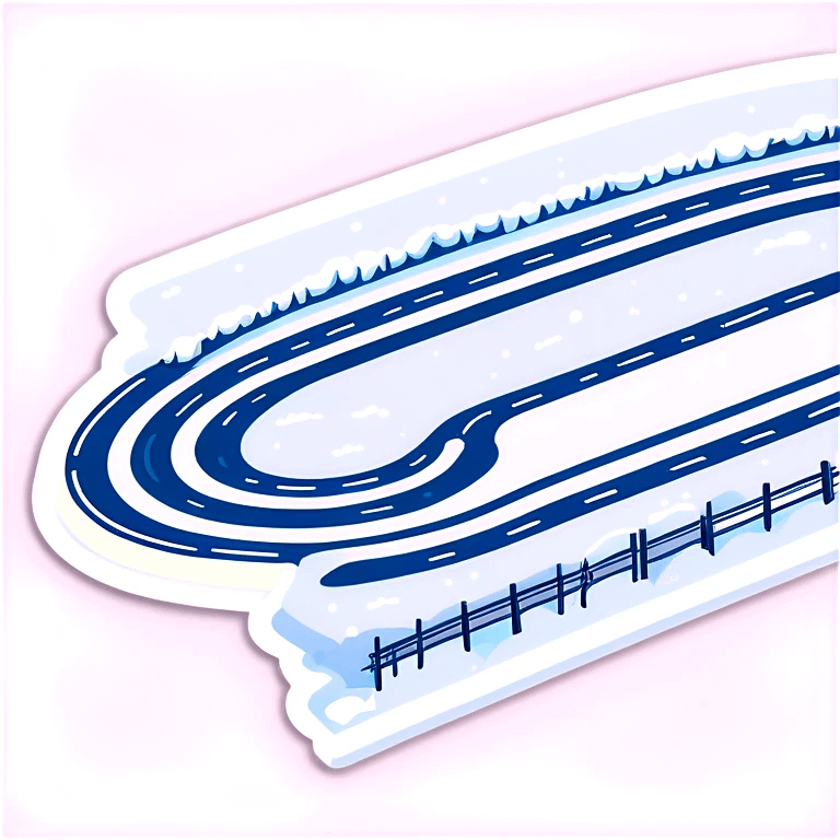 Kreis Racetrack with snow in winter emoji