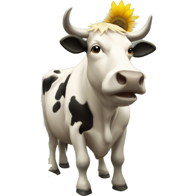 Sunflower Highlander cow emoji