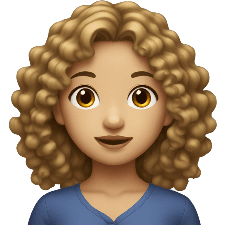 slim Vietnamese girl with curly hair  emoji