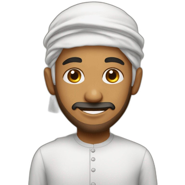 muslim man with a zany face.  emoji