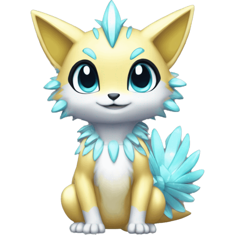 a anthro chibi-style shiny sparkle-Fakémon-hybrid full body emoji