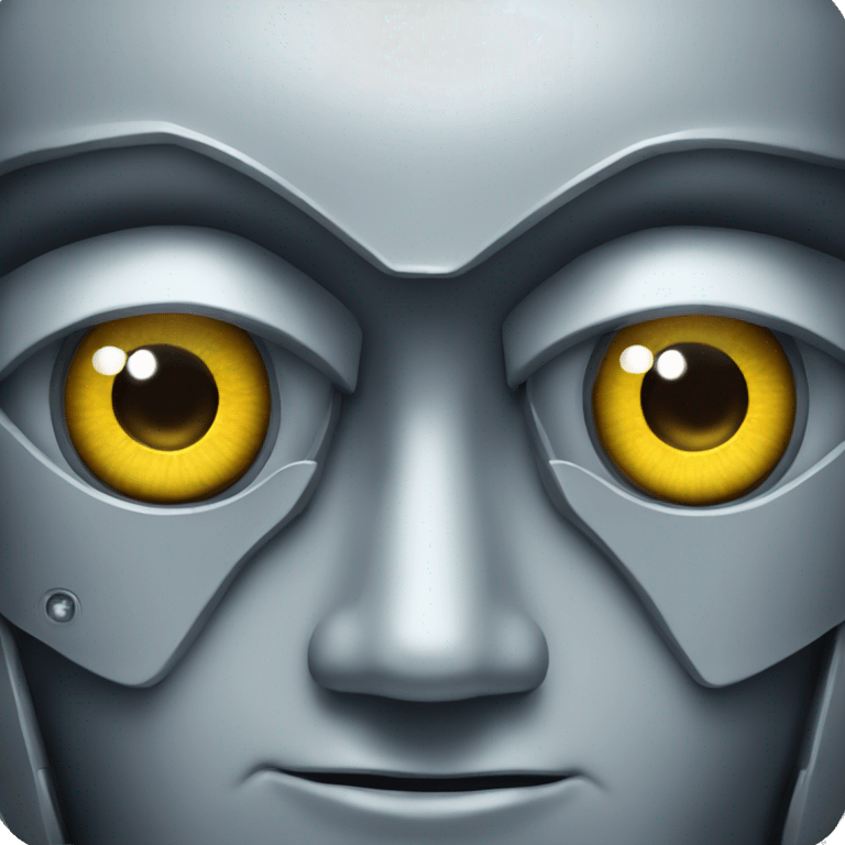 Robot ojos cansados emoji