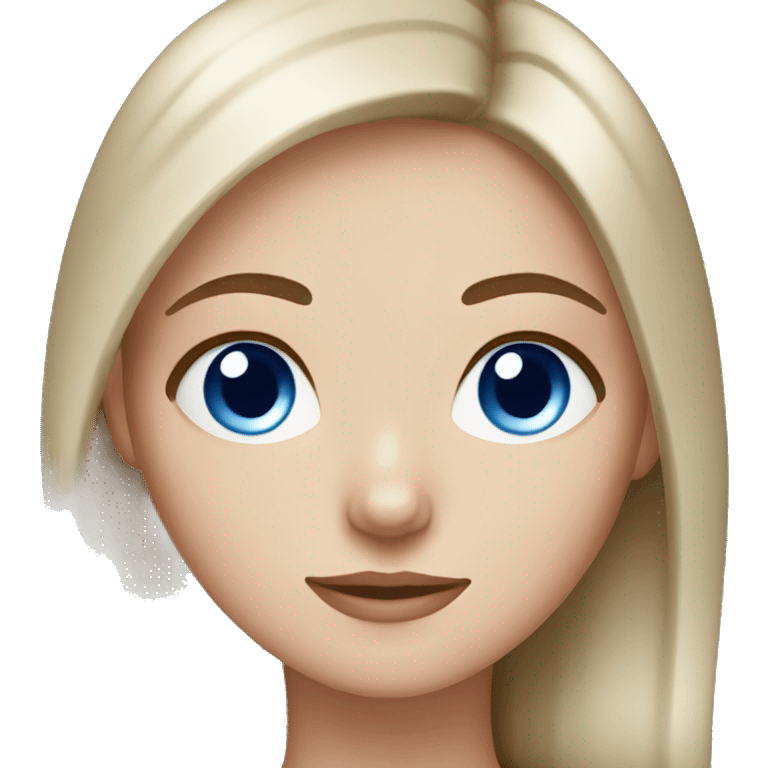 Russian white girl with blue eyes and brown hair emoji