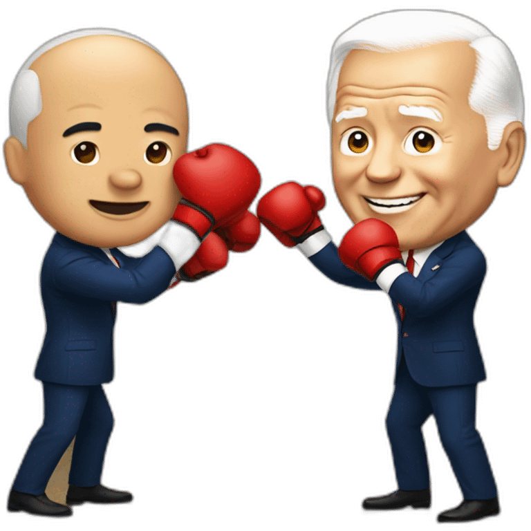 President Xi and Joe Biden boxing emoji