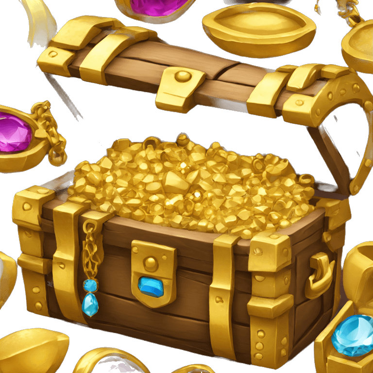 treasure chest with jewelry emoji