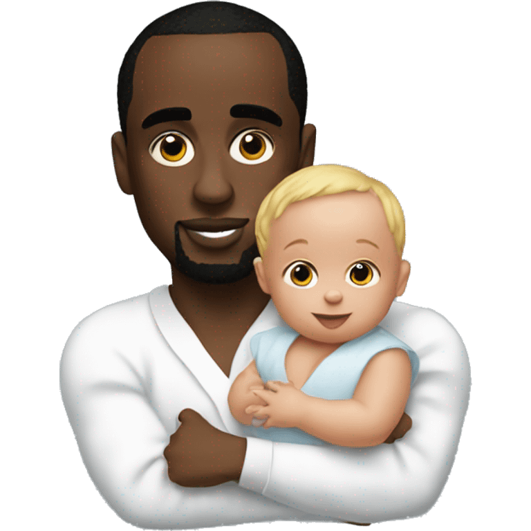 P Diddy with a baby emoji