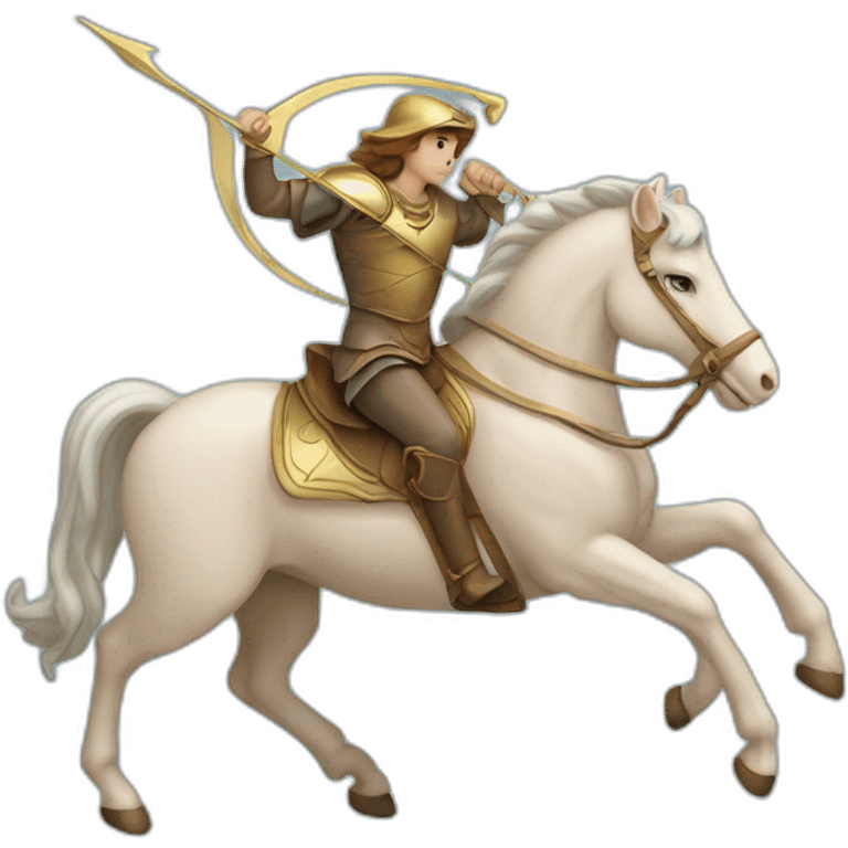 mythical sagittarius hybrid between man and horse like in the zodiac emoji