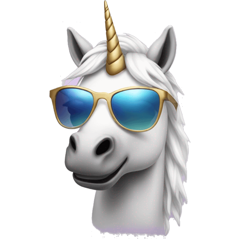 cool unicorn wearing sunglasses emoji