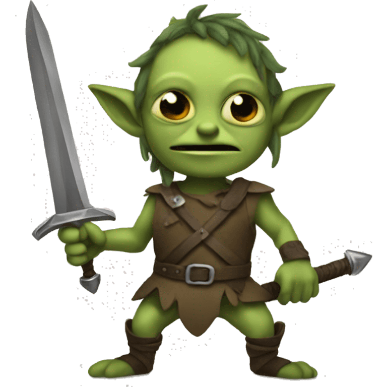 Goblin with claymore sword emoji