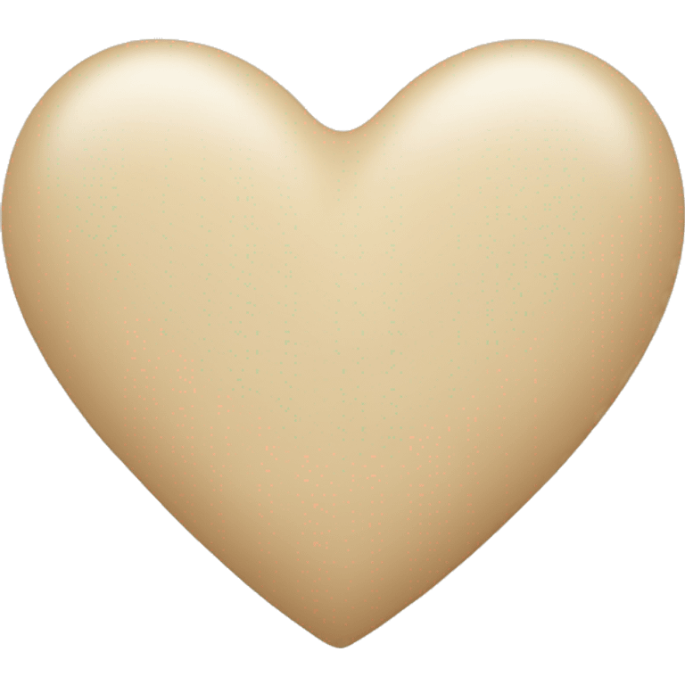 Soft Beige Heart – A heart in a gentle beige or creamy tone, symbolizing warmth and calm love. emoji