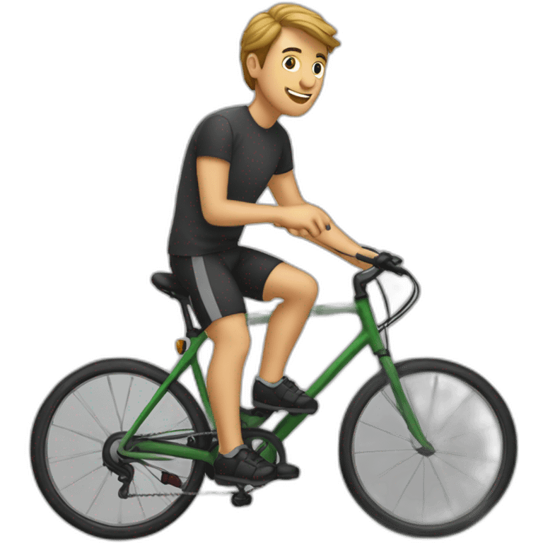 Emilien sur un vélo emoji