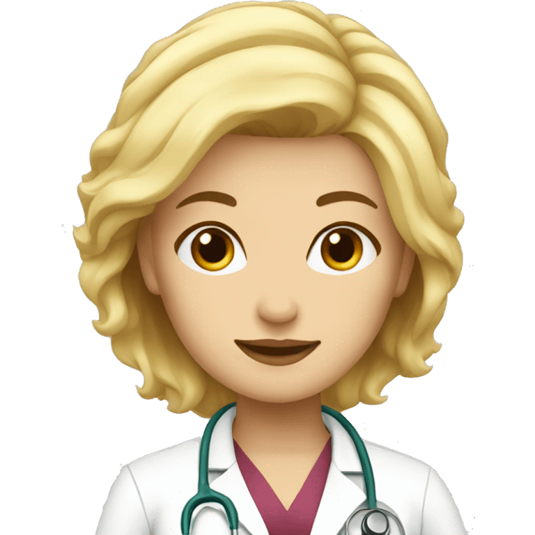 Blonde woman doctor  emoji