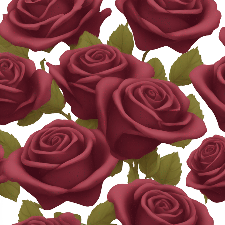 bouquet of burgundy roses  emoji